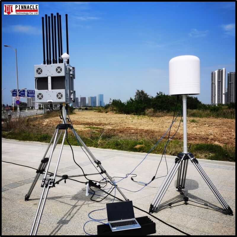Anti-drone jammer con rilevamento passivo e sistema di rilevamento UAV omnidirezionale a 360 ° Anti-drone jamming 800W potenza di uscita