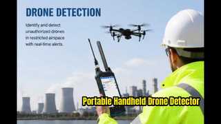 Rilevatore di droni portatile professionale | 100–6000 MHz | Raggio di rilevamento di 1–3 km